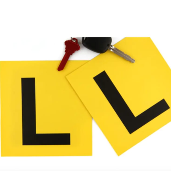 Driving lesson in progress