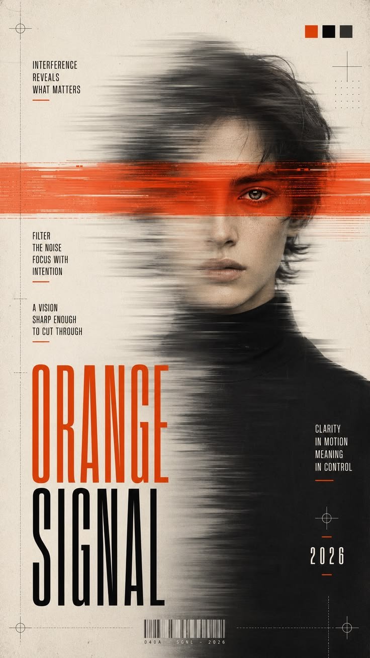 Orange Signal Motion-Blur Poster